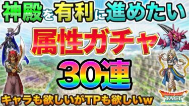 【ドラクエタクト】TP欲しすぎる！勝負の属性ガチャ30連【指揮者の神殿】【ガチャ】